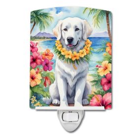 NEW Kuvasz Luau Ceramic Night Light Compact, UL-Certified, Ideal for Bedroom, Bathroom, Nursery, Hallway, Kitchen, 6x4x3, Multicolor