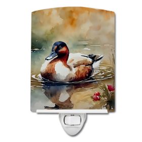 NEW Canvasback Ceramic Night Light Compact, UL-Certified, Ideal for Bedroom, Bathroom, Nursery, Hallway, Kitchen, 6x4x3, Multicolor