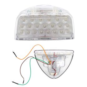 Compatible With Peterbilt Turn Signal Lights 31 LED Triangle Amber LED,Clear Lens 2Pcs